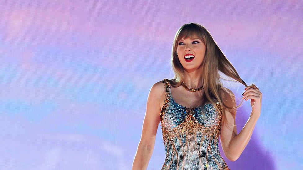 Taylor Swift on stage during Eras Tour