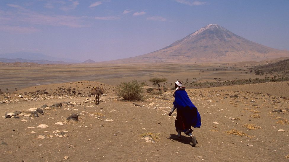 The active volcano Ol Doinyo Lengai is a sacred place for the Maasai people (Credit: Auscape/Getty Images)