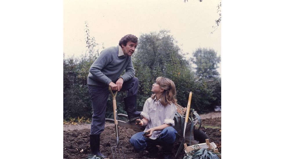 In the classic British sitcom The Good Life, Tom and Barbara Good embarked on a sustainable, self-sufficient life in suburbia (Credit: BBC)