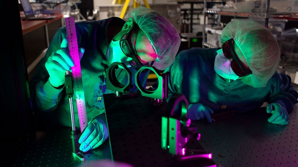 The Zeus laser, which fired up this month, could help probe the nature of the Universe (Credit: Marcin Szczepanski/Michigan Engineering)