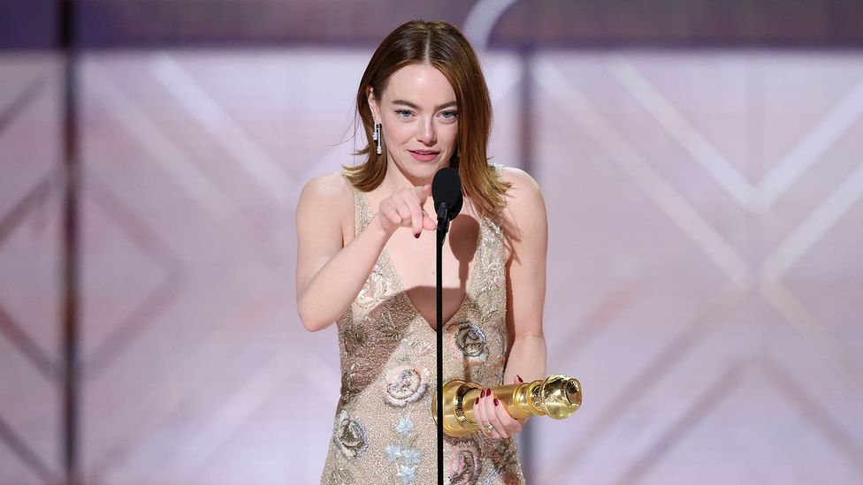 Emma Stone at the Golden Globes 2024