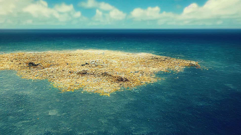 Artists impression of the Great Pacific Garbage Patch (Credit: Shutterstock)