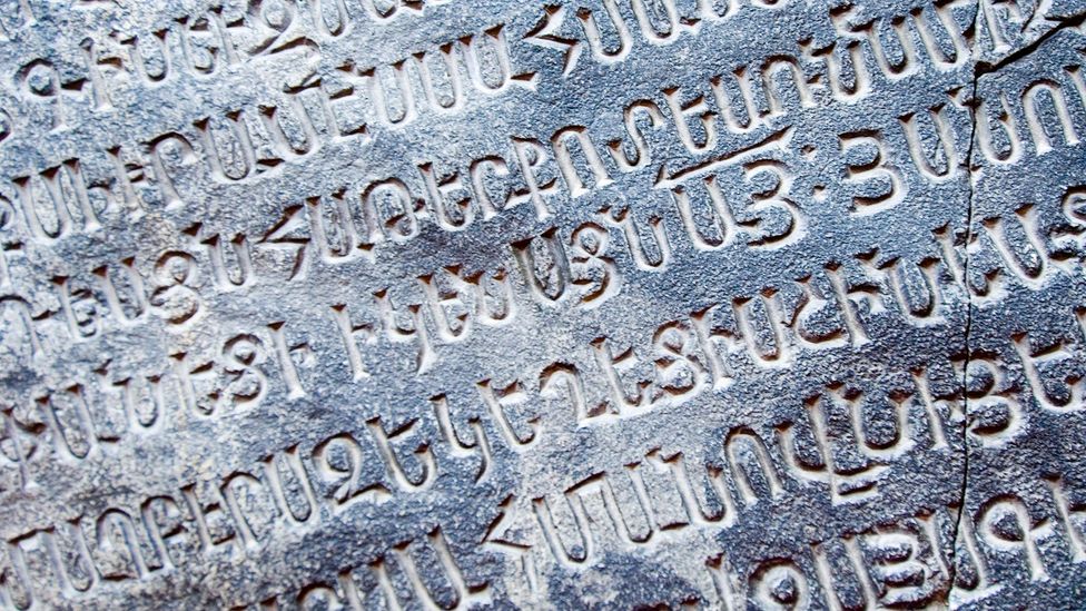 As well as a writing system, the Armenian alphabet is  also a complex numerical system (Credit: Atlantide Phototravel/Getty images)