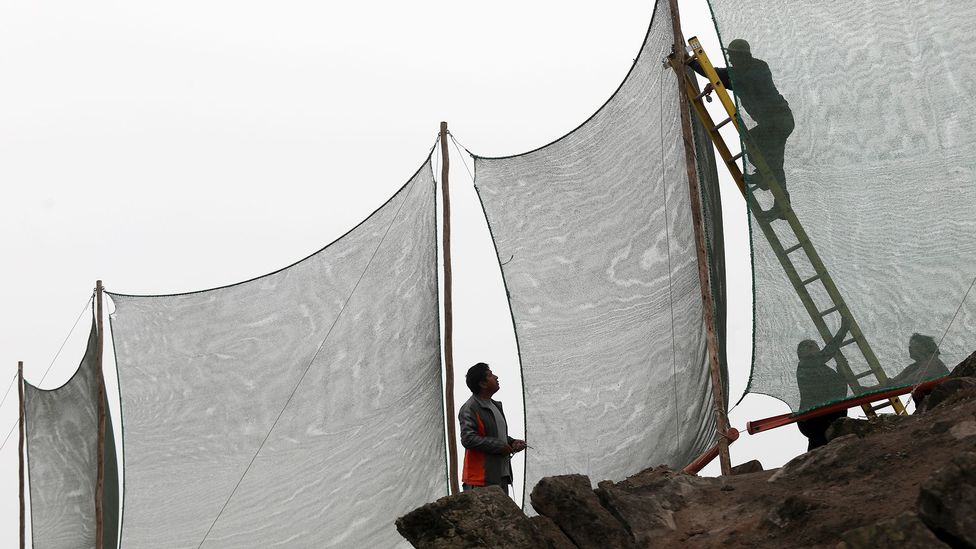 The idea of extracting drinking water from the air dates back centuries in Peru, where people today still use "fog nets" as a source of clean water (Credit: Getty Images)