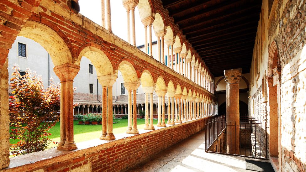 It isn't easy to get alone time in Verona, but Bolla finds precious solitude at the Cloister of the Canons (Credit: imageBROKER.com GmbH & Co. KG / Alamy Stock Photo)