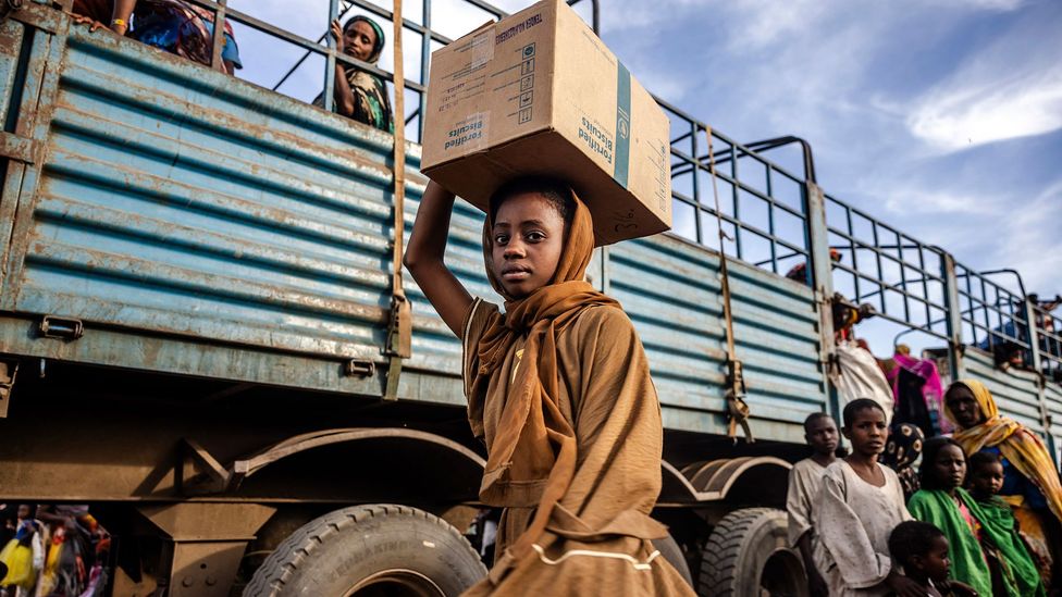 Huge numbers of children have fled fighting in Sudan's brutal civil war, with many becoming separated or losing their families (Credit: Getty Images)