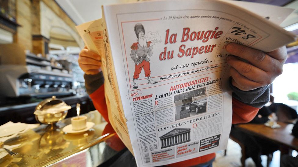 The French newspaper La Bougie du Sapeur is only published on 29 February every four years (Credit: Getty Images)
