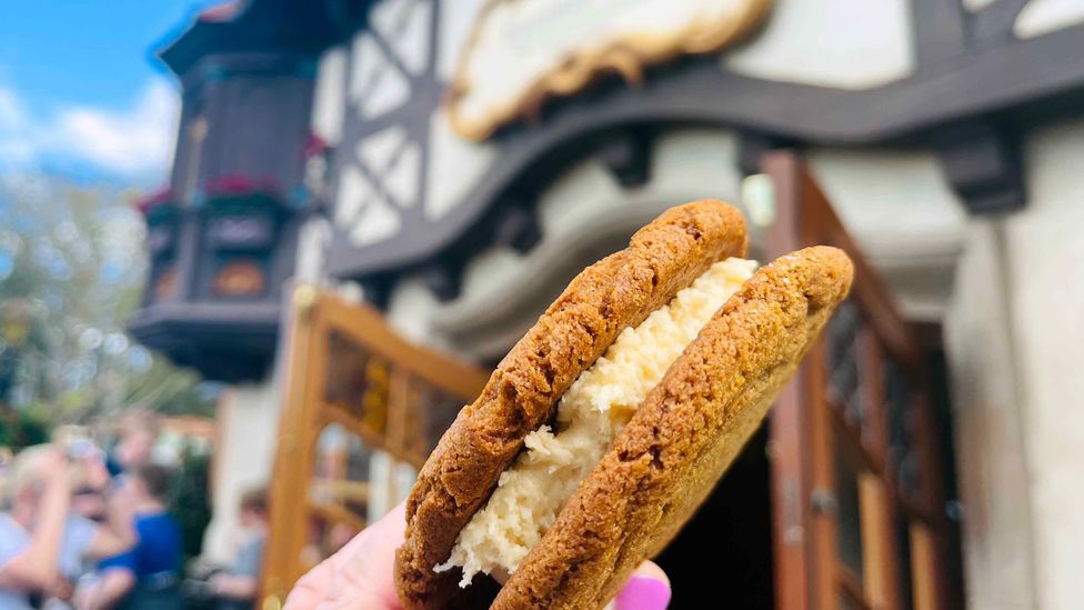 Karamell-Kuche at EPCOT's Germany pavilion makes Spence's favourite sweet Disney treat; the Gingerbread Salted Caramel Cookie Sandwich (Credit: Carly Caramanna)