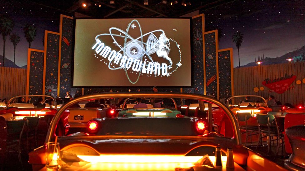 Spence enjoys eating nostalgic American fare at the quirky, vintage-themed Sci-Fi Dine in Theatre at Hollywood Studios (Credit: Alamy Stock Photo)