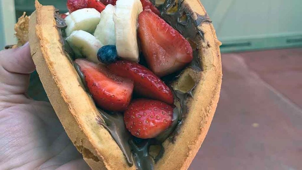 Spence rates Sleepy Hollow in the Magic Kingdom as his top pick for the amusement park's best snacks, like their signature Nutella waffle (Credit: Carly Caramanna)