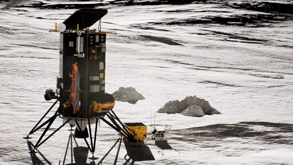 The Lunar Outpost Mobile Autonomous Prospecting Platform (Mapp) rover will be one element bringing the new communications network to the Moon (Credit: Nokia)
