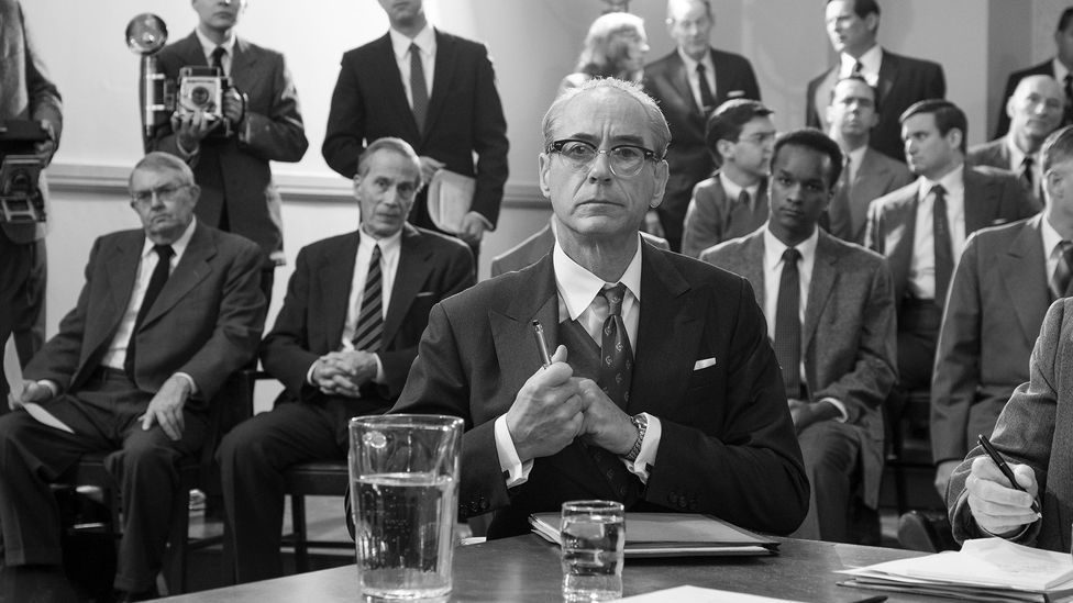 Best supporting actor nominee Robert Downey Jr in Oppenheimer (Credit: Universal)