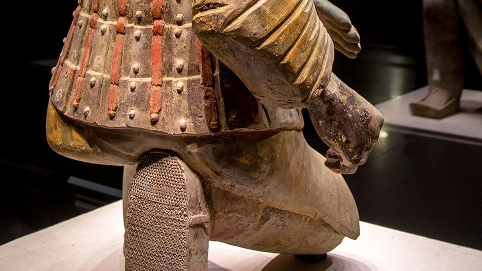 The exceptionally detailed shoes show that Qin's real-life army used footwear that offered similar abilities to some modern shoes (Credit: Getty Images)