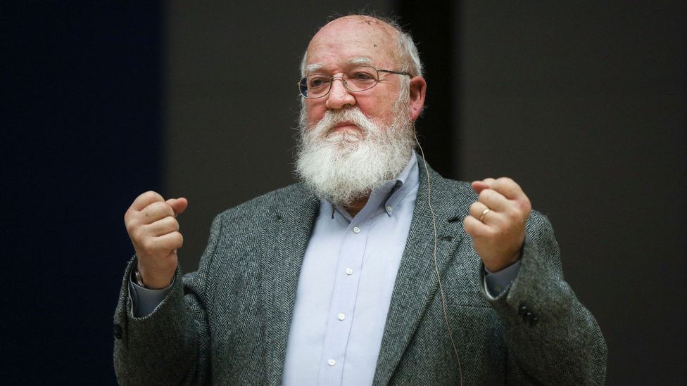 Daniel Dennett delivering a lecture (Credit: Getty Images)