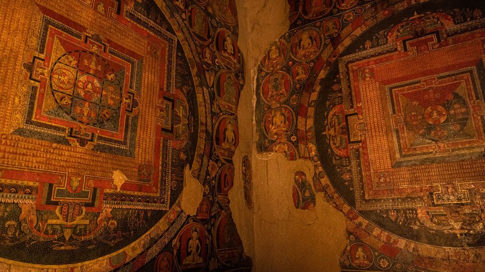 Increased rainfall in the region damaged the monasteries' ancient wall paintings (Credit: Tulsi Rauniyar)