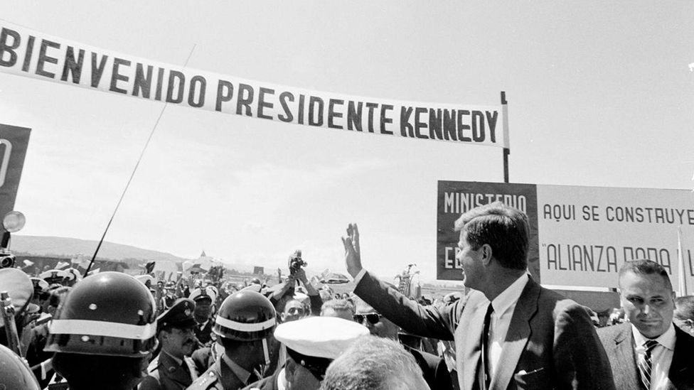 Kennedy received his largest-ever reception in Bogotá, and a neighbourhood there is still named for him (Credit: Alamy)