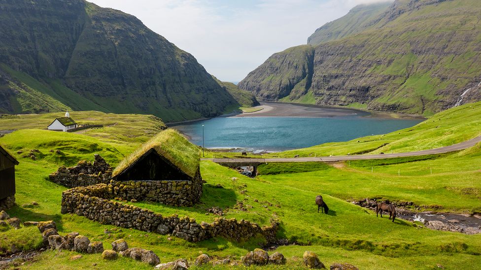 The Saksunarleið itinerary leads to turf-roofed houses and incredible views (Credit: Getty Images)