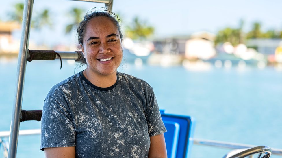 Cindy Otsenasek has been a pivotal figure in monitoring the Olympics' environmental impact on the island (Credit: Atea Lee Chip Sao) Cindy Otsenasek has been a pivotal figure in monitoring the Olympics' environmental impact on the island (Credit: Atea Lee Chip Sao)