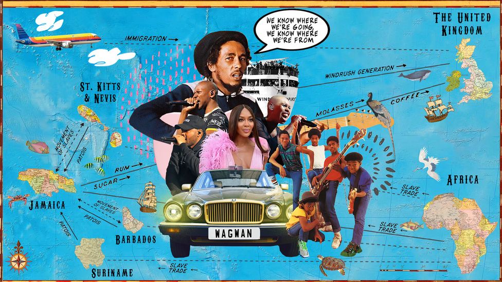 Bob Marley and British-Jamaican celebrities (Credit: Idris Veitch) Bob Marley and British-Jamaican celebrities (Credit: Idris Veitch)