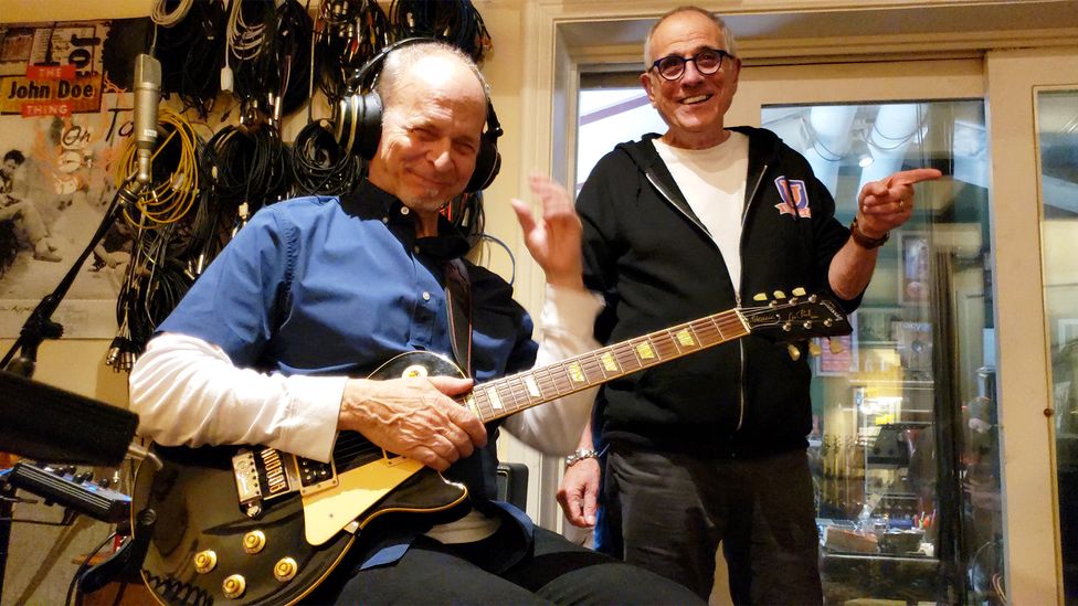 Wayne Kramer working on MC5's comeback album Heavy Lifting with producer Bob Ezrin (Credit: Margaret Saadi Kramer) Wayne Kramer working on MC5's comeback album Heavy Lifting with producer Bob Ezrin (Credit: Margaret Saadi Kramer)