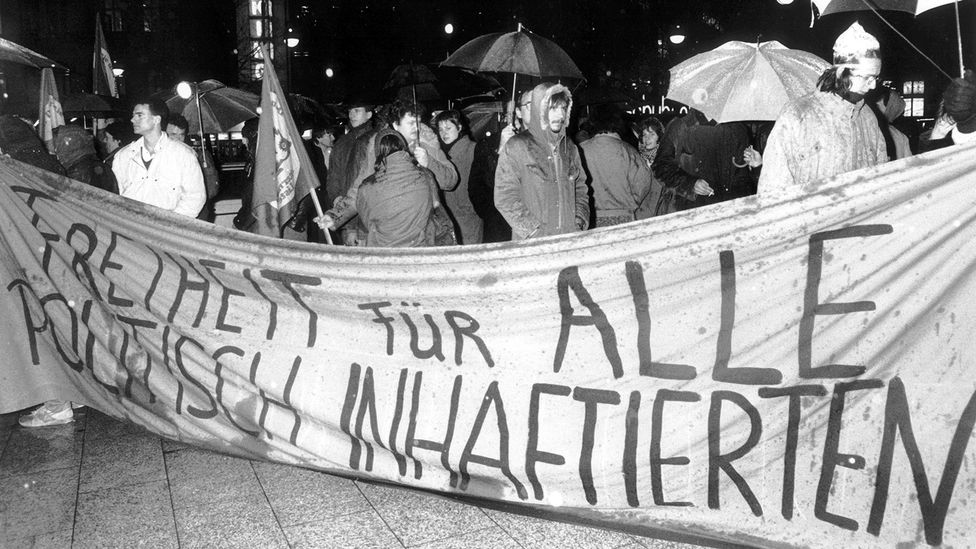 An attempt by the Stasi to crack down on a group of environmentalists led to spontaneous protests in East Berlin in February 1988 (Credit: Alamy) An attempt by the Stasi to crack down on a group of environmentalists led to spontaneous protests in East Berlin in February 1988 (Credit: Alamy)