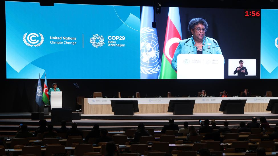 Barbados Prime Minister Mia Mottley says climate migration will become a reality for many island states without adequate finance (Credit: Getty Images) Barbados Prime Minister Mia Mottley says climate migration will become a reality for many island states without adequate finance (Credit: Getty Images)