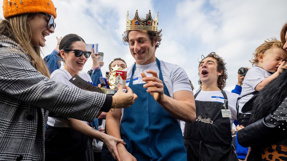 A contest to find the best lookalike of actor Jeremy Allen White took place in November in Humboldt Park, Chicago (Credit: Getty Images)