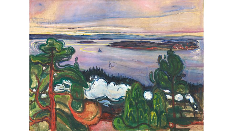 Edvard Munch's 1900 painting Train Smoke acknowledges the arrival of industrialisation in Nordstrand, Oslo (Credit: Munchmuseet/ Halvor Bjorngard)