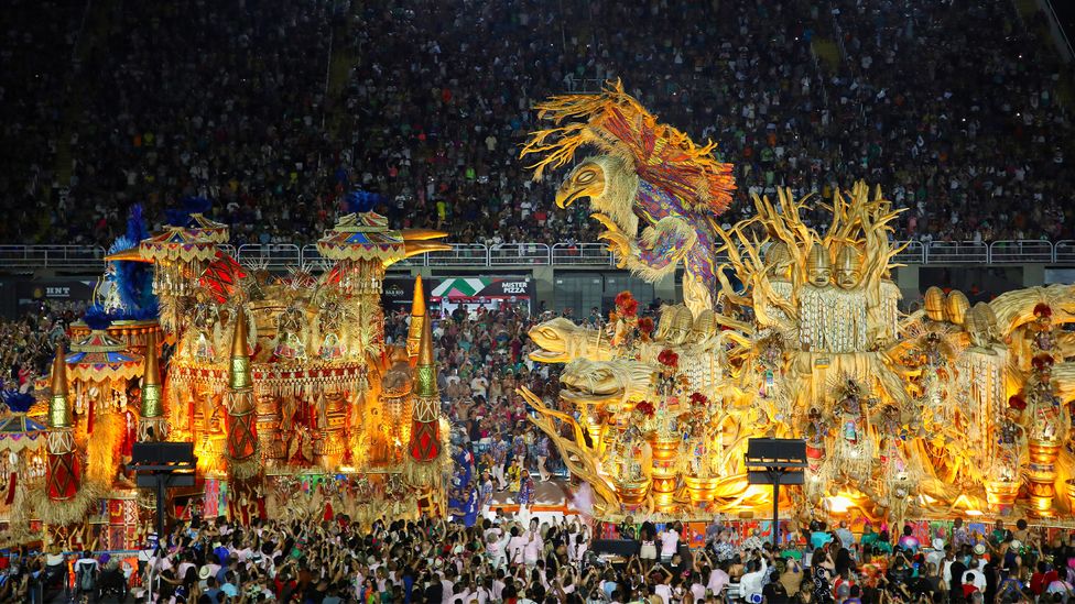 Samba schools organise Rio's spectacular Carnival parade and hold regular community samba events (Credit: Getty Images) Samba schools organise Rio's spectacular Carnival parade and hold regular community samba events (Credit: Getty Images)