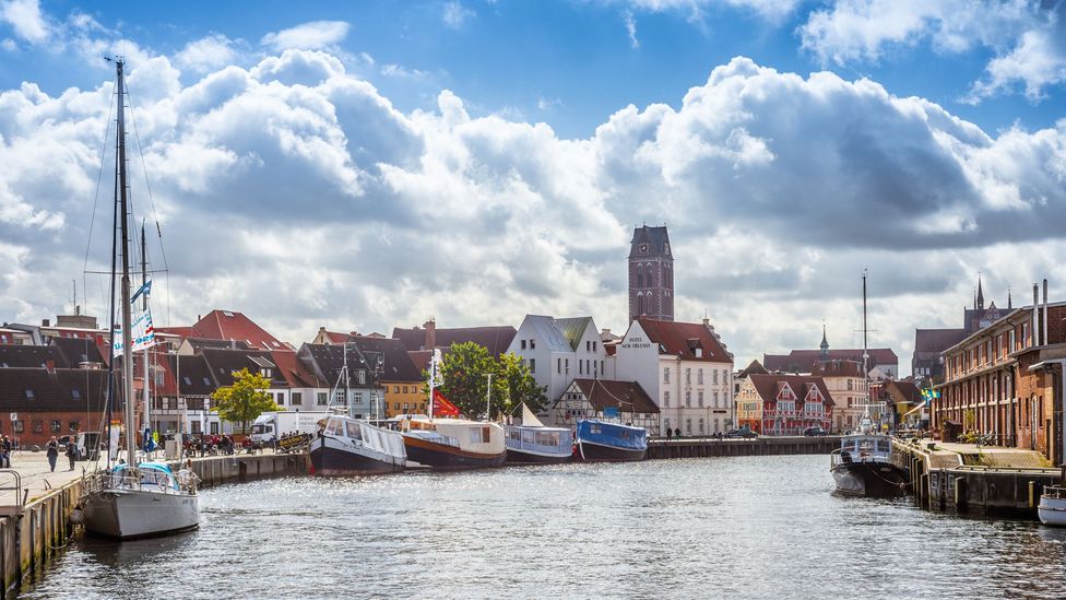 Boats in a harbour in the city of Wismar (Credit: TZ Wismar, Anibal Trejo)