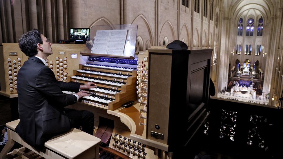 The organ pipes were thoroughly cleaned during the restoration process, which may contribute to any differences in the way Notre-Dame cathedral now sounds (Credit: Getty Images) The organ pipes were thoroughly cleaned during the restoration process, which may contribute to any differences in the way Notre-Dame cathedral now sounds (Credit: Getty Images)