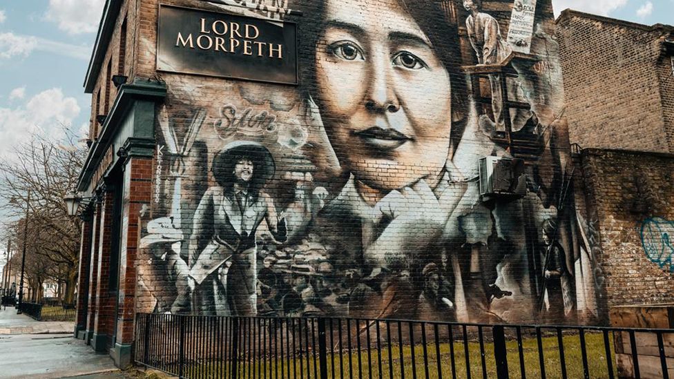 A mural of Sylvia Pankhurst was unveiled in Bow, London, in 2018 to celebrate the centenary year of women getting the vote (Credit: Courtesy of Becky Laxton-Bass)