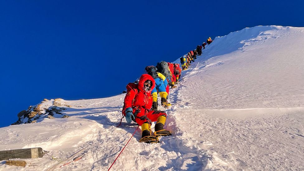 The majority of climbers who have reached the summit of Everest have done so using supplementary oxygen delivered through breathing masks (Credit: Getty Images) The majority of climbers who have reached the summit of Everest have done so using supplementary oxygen delivered through breathing masks (Credit: Getty Images)