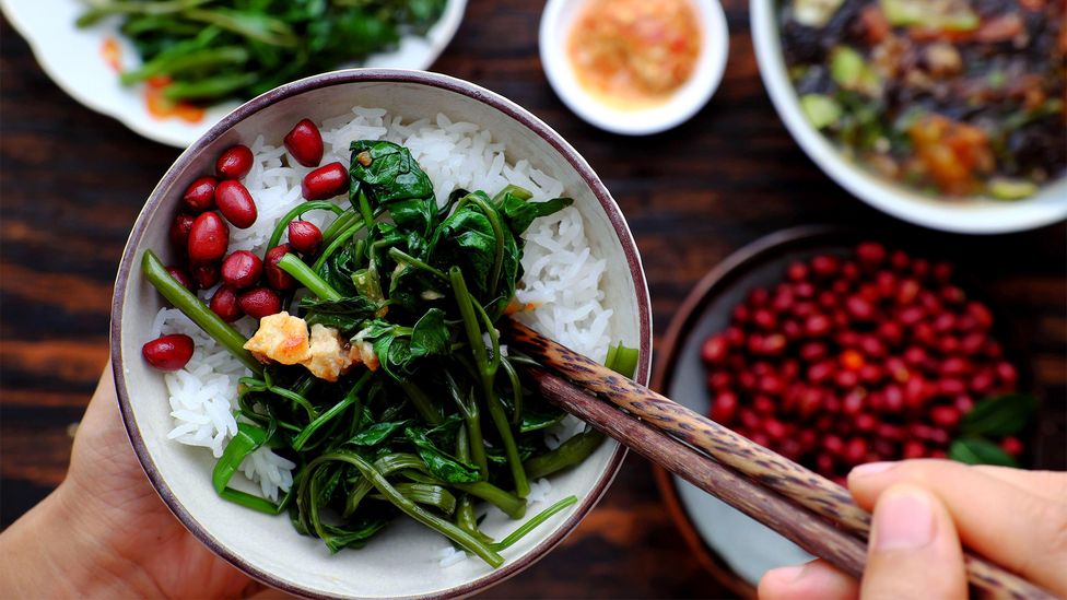 Vegan sources of iron, such as spinach, are absorbed better by the body when combined with foods rich in vitamin C (Credit: Getty Images)
