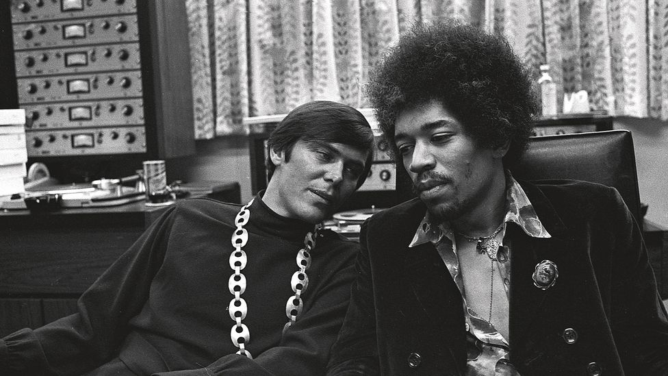Audio engineer Gary Kellgren – pictured at the mixing console with Jimi Hendrix – co-founded the Record Plant with Stone (Credit: Jay Good/ Courtesy Frank White Photo Agency)