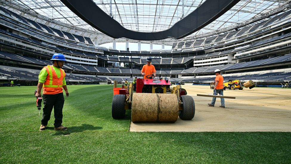 Four of the stadiums at the 2026 World Cup are covered, so the researchers had to figure out how to ensure the pitches will be consistent (Credit: Getty Images)