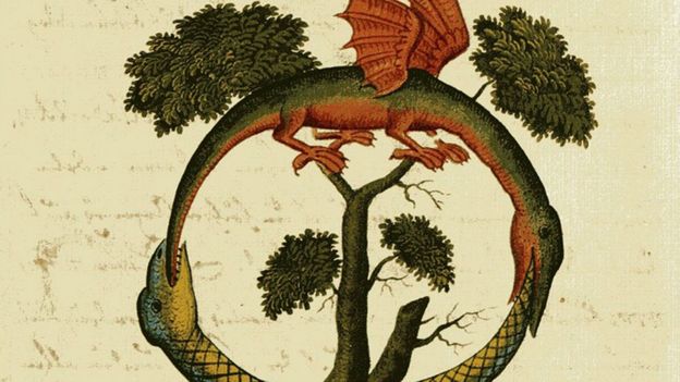 OUROBOROS Drawstring Bag Uroboros Ancient Myths Mythologie Snake 