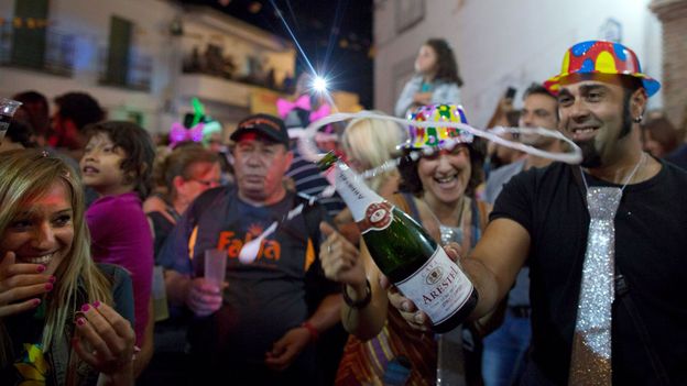 The Spanish town celebrating New Year's Eve in August - BBC Travel