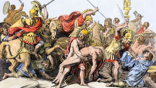Homer Ancient Greek Mythology Trojan War battle Amphora Vase Pottery 