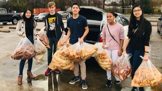 The Fresh Hub team collect unwanted but still fresh food like this bread that would otherwise be thrown away and redistribute it to families who need it (Credit: Fresh Hub)